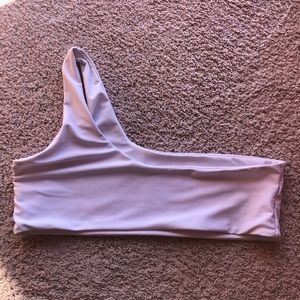 One strap white bikini top